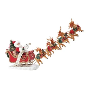 Department 56 Possible Dreams Snowy Sleighride Eight Reindeer 6016482 - Picture 1 of 5