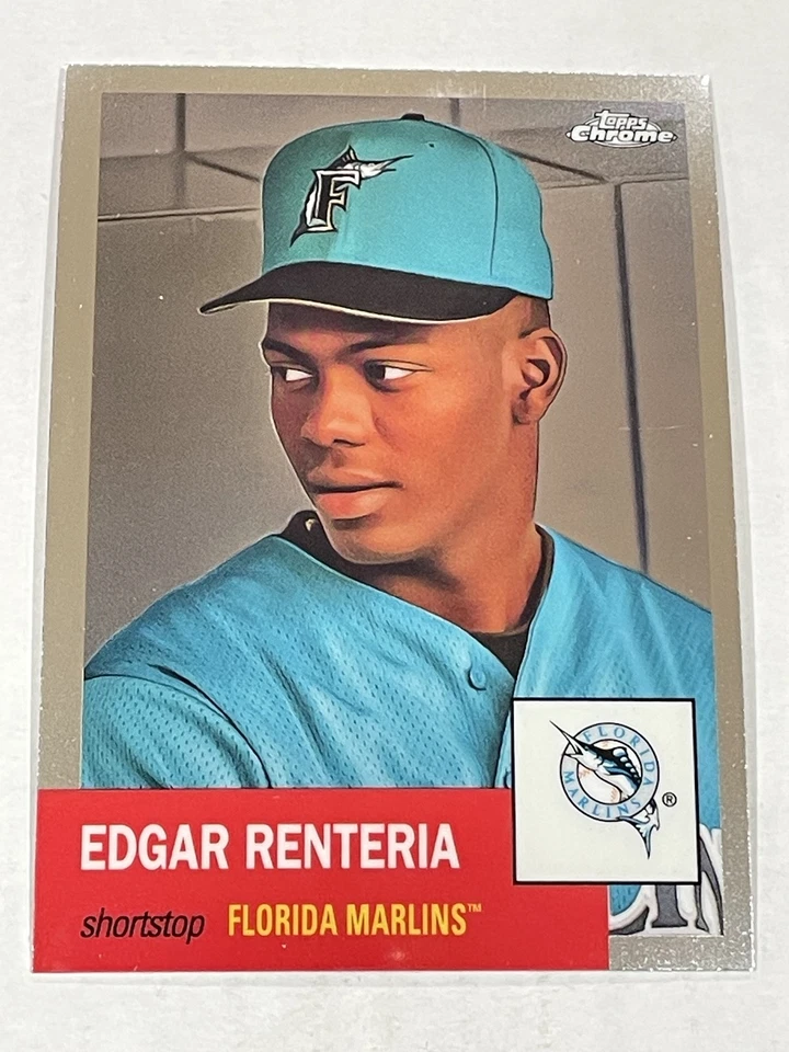 2022 Topps Chrome Anniversary Baseball #407 - Edgar Renteria - Florida Marlins - Image 1 of 2