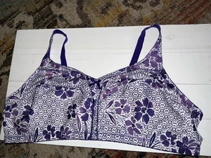 Set Of 3 NWOT Comfort Choice Purple Print Wireless Bras Size 54B - Picture 1 of 14