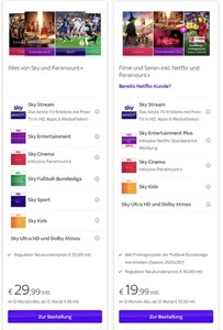 Sky 50% Rabatt Gutschein Sport Bundesliga Netflix Cinema Entertainment Paramount - Bild 1 von 1