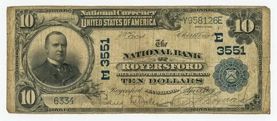 1902 National $10 ROYERSFORD, PA Charter #3551 Pennsylvania RARE 947109-1 - Image 1 of 3