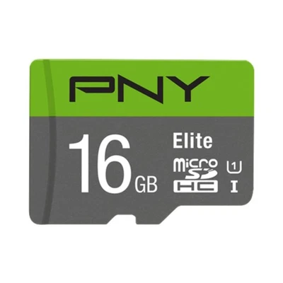 PNY MicroSD Memory Card 100 Mb/s Elite Performance Class 10 16GB, Grey - Image 1 of 2