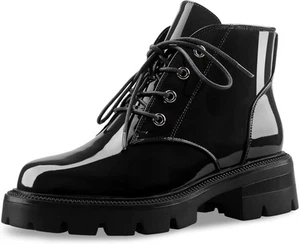 Lug Sole Chunky Heel Short Combat Boots Fashion Ankle Booties Low Heeled... - Picture 1 of 185