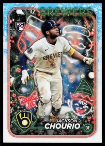 Jackson Chourio 2024 Topps Holiday RC Milwaukee Brewers - Bild 1 von 2