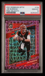 2021 Donruss Optik Pink Velocity Joe Burrow 54/79 PSA 10 Cincinnati Bengals - Bild 1 von 2