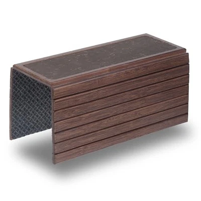 DETOR Couch Arm Tray with Retro Cork Pad, Brown-Stained Bamboo Stained Brown - Image 1 of 4