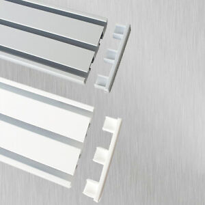 Aluminium Vorhangschiene Gardinenschiene weiß/alu Wendeschiene 2/3 läufig bis 5m