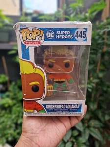 Funko POP! DC Comics Aquaman Gingerbread #445 Holiday Vinyl Figure New - Picture 1 of 10