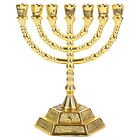 Goldene Jüdische Menora Kerzenhalter Religionen Kandelaber Chanukka Kerzenh3625