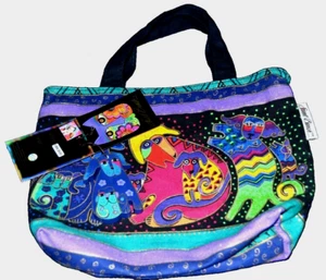 Llavero de algodón Laurel Burch LB9-DOG de tela impresa a mano nuevo con etiquetas - Imagen 1 de 7
