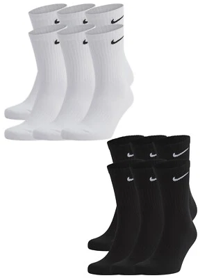 Nike Crew SX7664 Everyday Dri-Fit Socks Men's Women's Gym Training 6 Pairs - Image 1 of 4