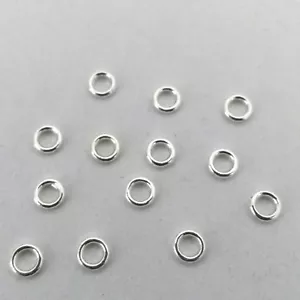 LOT of 250 CLOSED CONNECTOR JUNCTION RINGS 4mm SILVER WITHOUT NICKEL beads - Picture 1 of 2