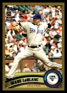 2011 Topps Wade LeBlanc #248 Gold Parallel /2011 San Diego Padres - Picture 1 of 2