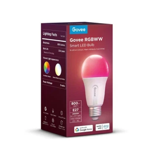 Govee RGBWW WiFi/Bluetooth Smart LED Light Bulb Voice Control B22 - Picture 1 of 6