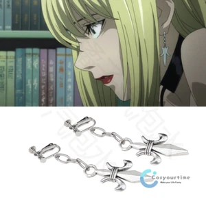 Anime Death Note MisaMisa Moda Pendiente Oreja Clip Cruz Collar Joyería Regalo - Imagen 1 de 9