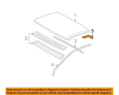 Moldura de techo GM OEM 15045551 Foto 1 de 2