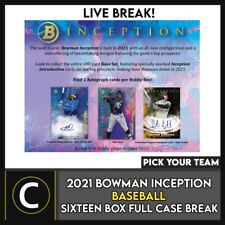 2021 BOWMAN INCEPTION Baseball 16 Caixa (Estojo Completo) quebrar #A1385 - escolha Sua Equipe