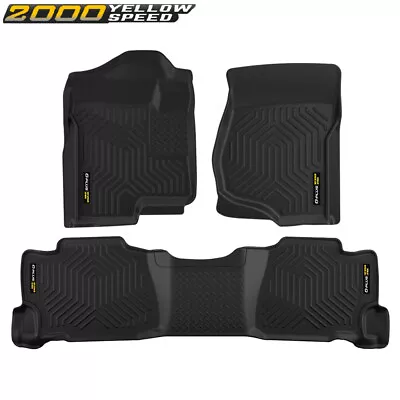 Floor Mats TPE Fit For 07-13 Chevy Silverado/gmc Sierra 1500 Waterproof Liners Foto 1 de 4