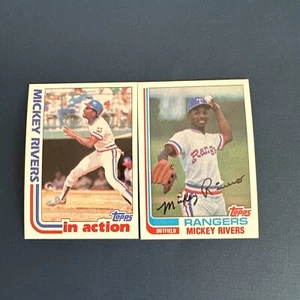 1982 Topps Baseball # 704 and 705 Mickey Rivers 2 Card Lot NM - Picture 1 of 2