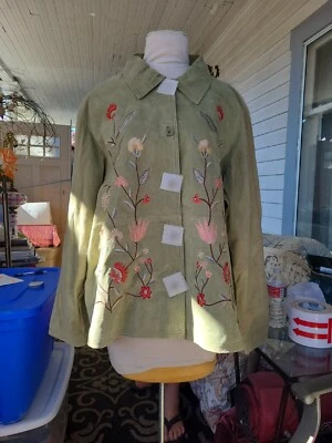 Dialogue The New Language Womens Jacket Button Up Embroidery Sz 2x - Image 1 of 2