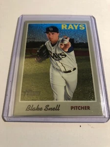 2019 Topps Heritage Blake Snell Chrome Parallel #d 999 Rays #THC 411 - Picture 1 of 2