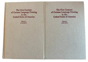 The First Century of German Language Printing in the USA Volumes 1 & 2, 1989 - Picture 1 of 3