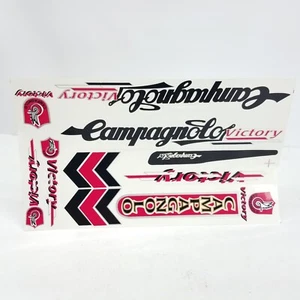 Campagnolo Victory Frame Decals Sticker Set Bicycle Cycling Burgundy Black Italy - Picture 1 of 7