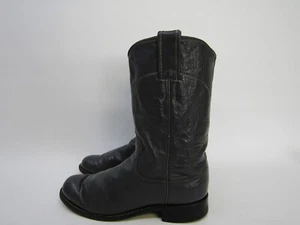 Justin Damengröße 4,5 B grau Leder Cowboy Western Roper Stiefel - Bild 1 von 11