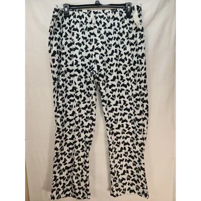 Pantalones de pijama Croft & Barrow para mujer talla XXL perritos escoceses polar negro blanco Foto 1 de 4