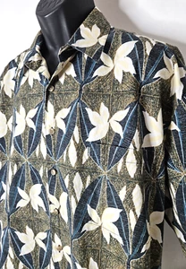 Vintage Avi Collection By Kahala Aloha Shirt Men's XL Blue Floral Made in Hawaii - Picture 1 of 7
