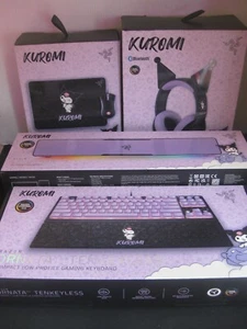 RAZER KUROMI BUNDLE-MOUSE/MAT, HEADSET, SOUNDBAR, KEYBOARD-NEW SEALED IN BOX - Photo 1/6