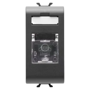 GEWISS - CONNETTORE TELEFONICO RJ11 1M NERO cod. GW12401 - Foto 1 di 1
