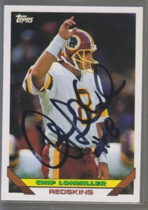 1993 autografiado Topps Chip Lohmiller - Redskins - Imagen 1 de 1