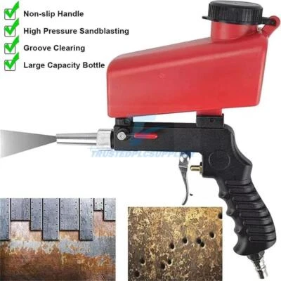 TRUSTEDPLCSUPPLIER Portable Handheld Air Compressor Speed Sand Gun Blaster Sand Blasting 1/4 in