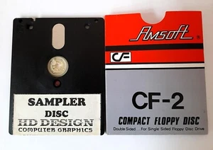 Vintage 3-Inch Floppy Disc for Amstrad PCW - HD Design Computer Graphics Sampler - Afbeelding 1 van 2