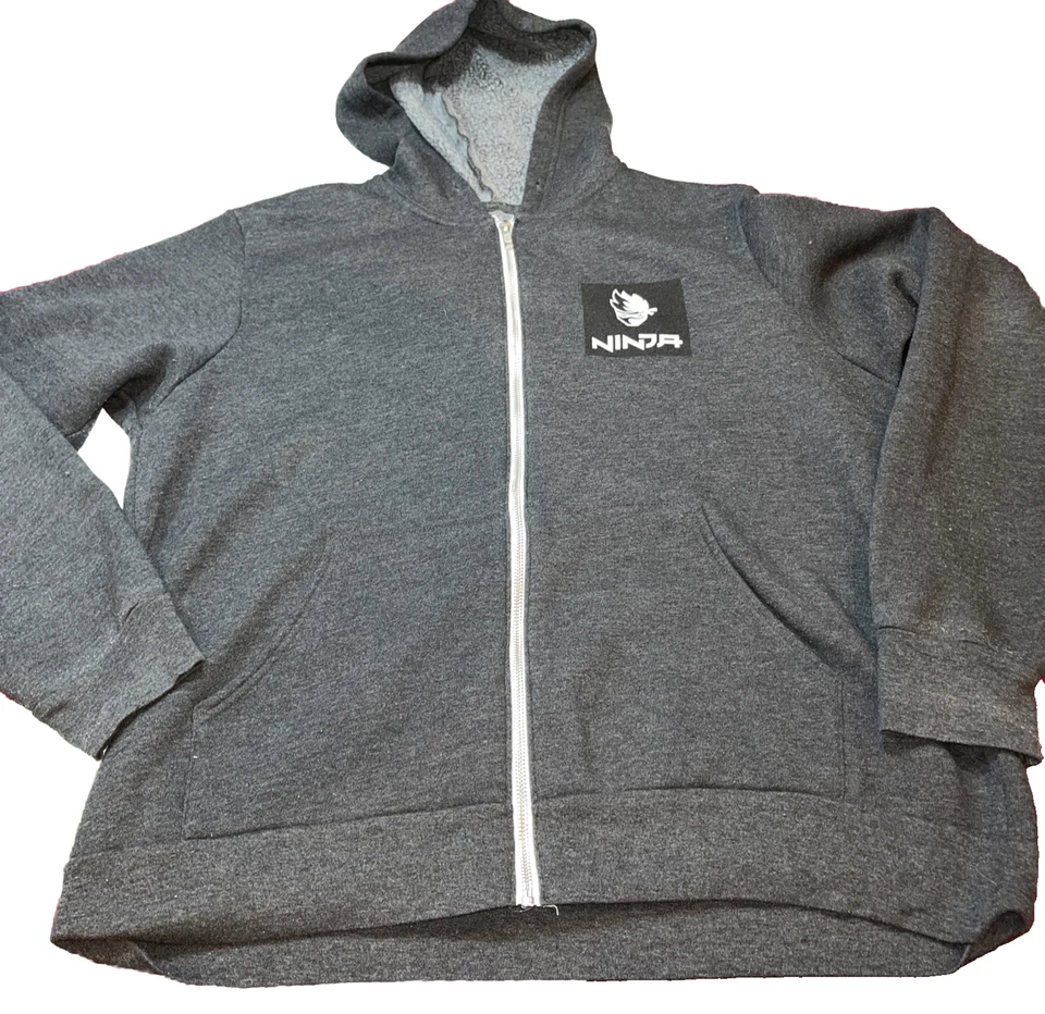 Sudadera con capucha Fortnite NINJA LOGO GRIS para hombre XL Youtube Merch sudadera con capucha cremallera completa Foto 1 de 4