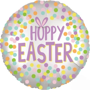 Standard Satin Hoppy Easter Foil Balloon 45cm Approx - Picture 1 of 1