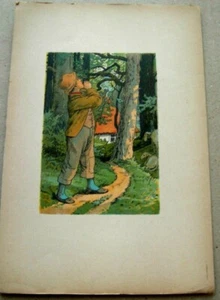 Stampa a colori tratta da libro fiabe sconosciuto - anni '40 - '50 - Foto 1 di 1