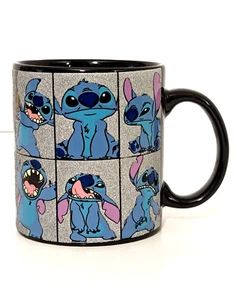 Neu Disney Stitch Glitzer Collage XLarge 20 Unzen Becher von Silver Buffalo - Bild 1 von 7