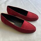 Bottega Veneta Shoes Intrecciato Loafers, Women?S Flats, Red Satin, Size 9.5
