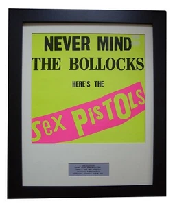 SEX PISTOLS+NEVER MIND BOLLOCKS+Album+LP+Art+TOP QUALITY FRAMED+FAST GLOBAL SHIP - Picture 1 of 8