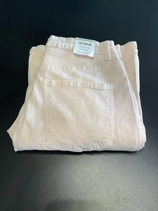 Cotton On Jeans Women's Size 14 Original Flares PINK High Rise Denim Casual BNWT - Picture 1 of 18