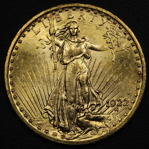 1922 $20 Twenty Dollar St Gaudens Gold Double Eagle Cover