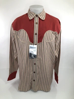 SCULLY / COLECCIÓN WESTERNS VINTAGE - MACK - NUEVO con ETIQUETA - M Camisa a Rayas Foto 1 de 4