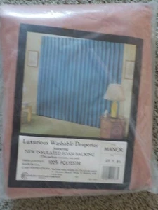 Vintage Century Curtain Co. Draperies Foam Back Insulated NIP MauvePink Polyeste - Picture 1 of 4