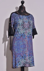 BNWT Desigual Womens Yamina 3/4 Sleeve Abstract Floral Print Dress Size M UK12 - Picture 1 of 7
