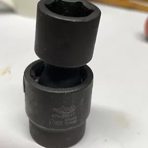 K Tool International KTI38517 1/2 Inch Drive Swivel 6 Point Impact Socket 17mm - Picture 1 of 1