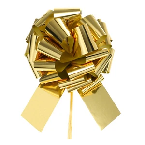 12" Extra Large Pull Bow Christmas Metallic Car Gift Bows Gold - Picture 1 of 6
