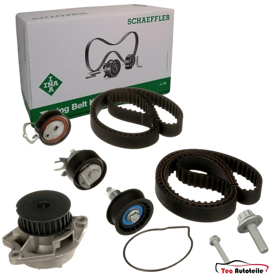 INA Zahnriemensatz + Wasserpumpe VW Caddy Golf Polo Skoda Roomster Fabia 1.4 16V - Bild 1 von 1