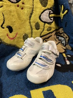 Shimano SH-WR41 Mujer Trinquete Ciclismo Zapatos Blanco Bicicleta de Carretera Talla 5.5- EU 37 Foto 1 de 4